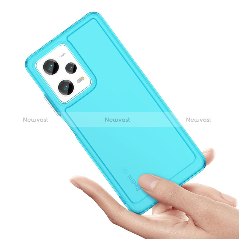 Silicone Transparent Frame Case Cover J02S for Xiaomi Redmi Note 12 Pro 5G