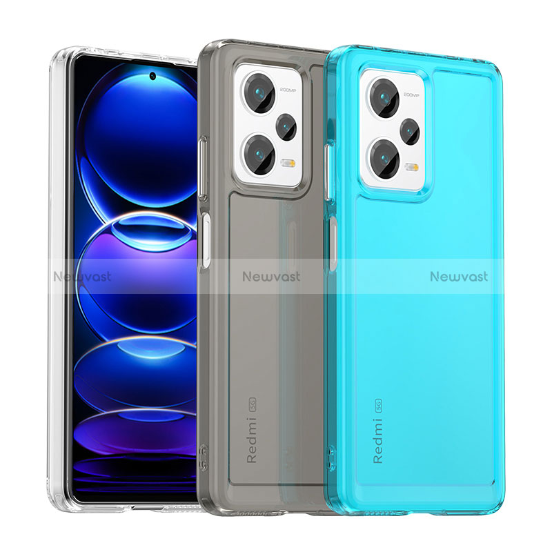 Silicone Transparent Frame Case Cover J02S for Xiaomi Redmi Note 12 Pro+ Plus 5G