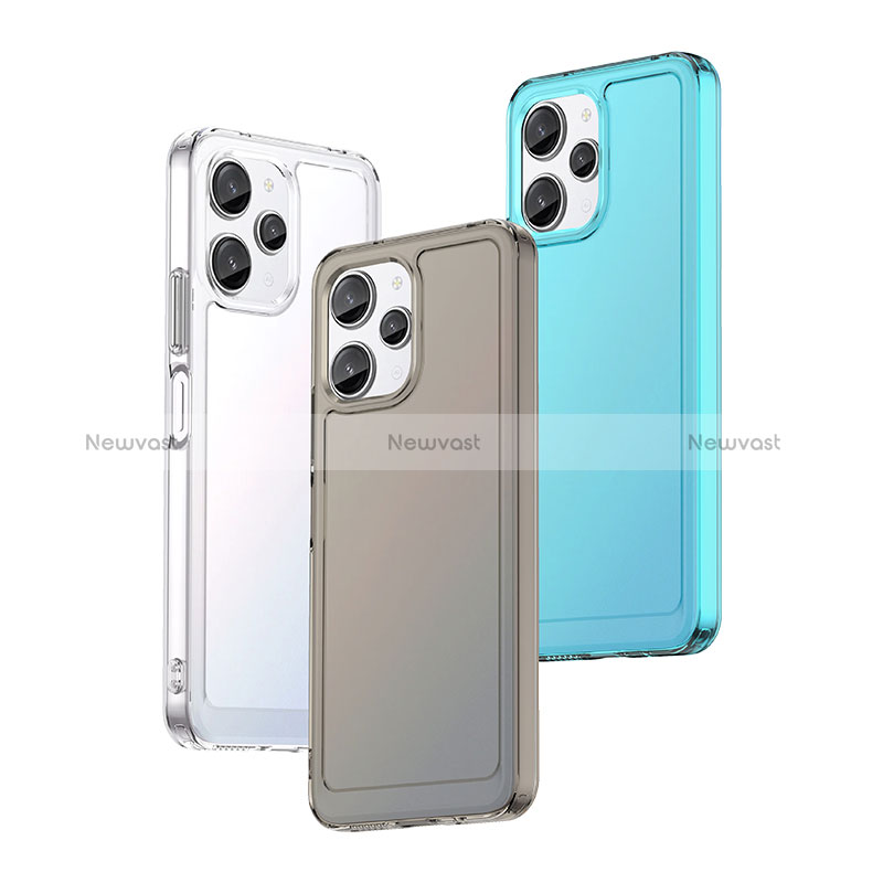 Silicone Transparent Frame Case Cover J02S for Xiaomi Redmi Note 12R 5G