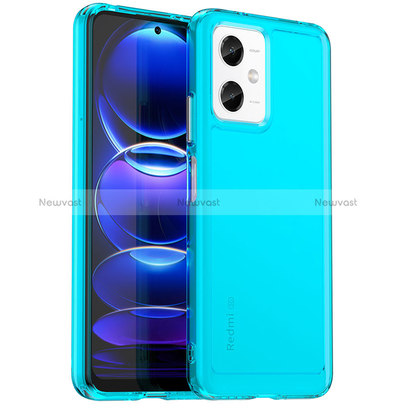 Silicone Transparent Frame Case Cover J02S for Xiaomi Redmi Note 12R Pro 5G