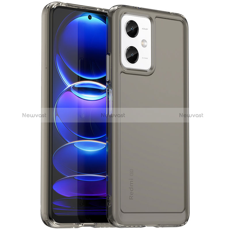 Silicone Transparent Frame Case Cover J02S for Xiaomi Redmi Note 12R Pro 5G