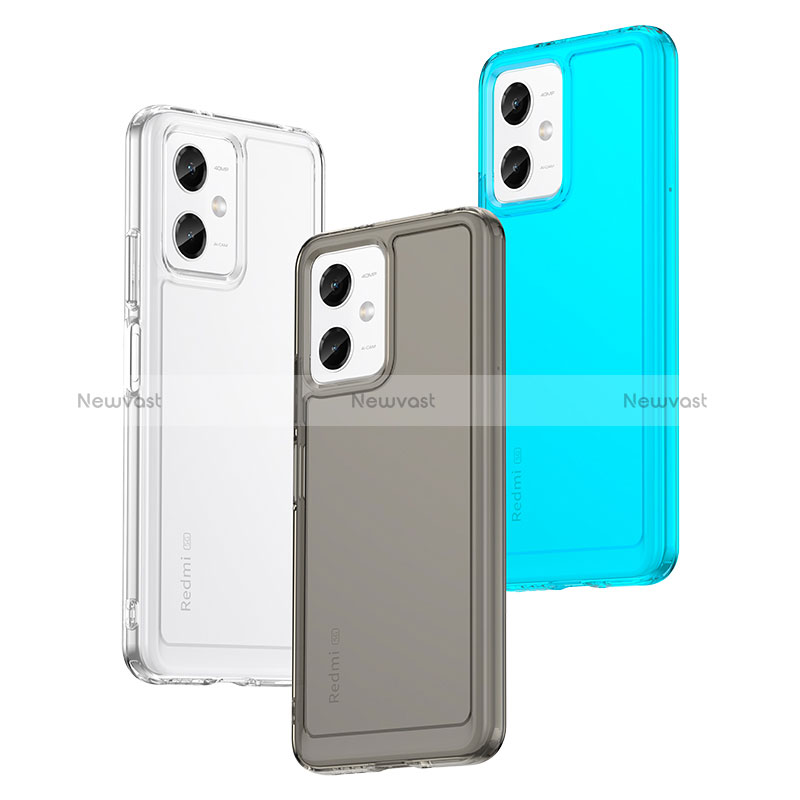 Silicone Transparent Frame Case Cover J02S for Xiaomi Redmi Note 12R Pro 5G