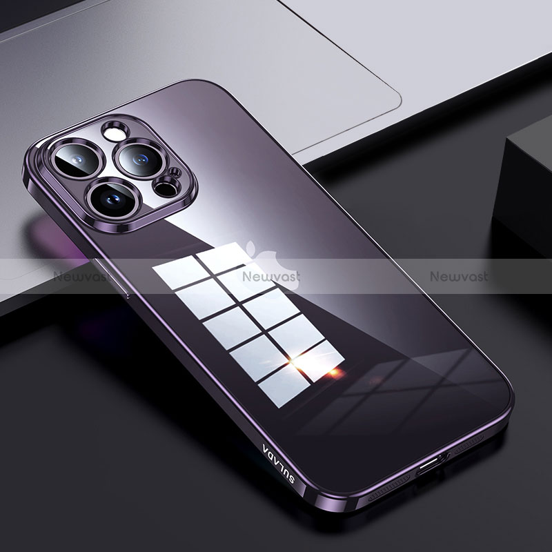 Silicone Transparent Frame Case Cover LD2 for Apple iPhone 14 Pro Max