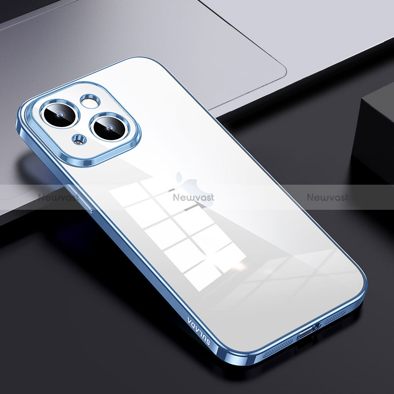Silicone Transparent Frame Case Cover LD2 for Apple iPhone 15