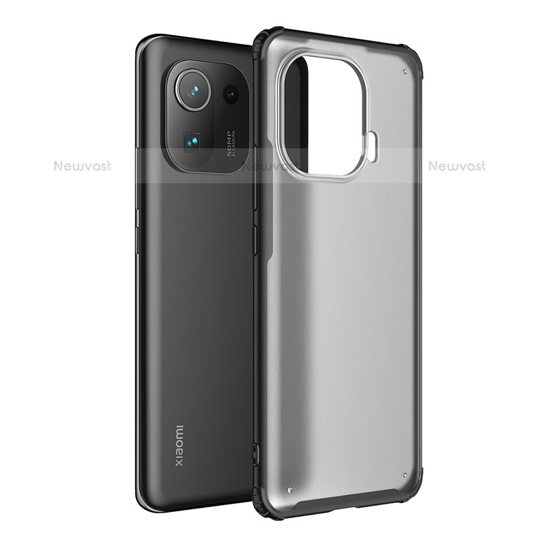 Silicone Transparent Frame Case Cover M01 for Xiaomi Mi 11 Pro 5G Black