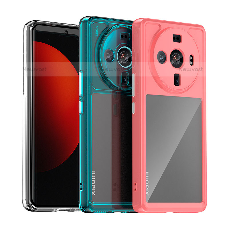 Silicone Transparent Frame Case Cover M01 for Xiaomi Mi 12S Ultra 5G