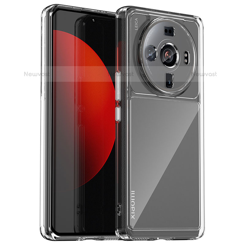 Silicone Transparent Frame Case Cover M01 for Xiaomi Mi 12S Ultra 5G Clear