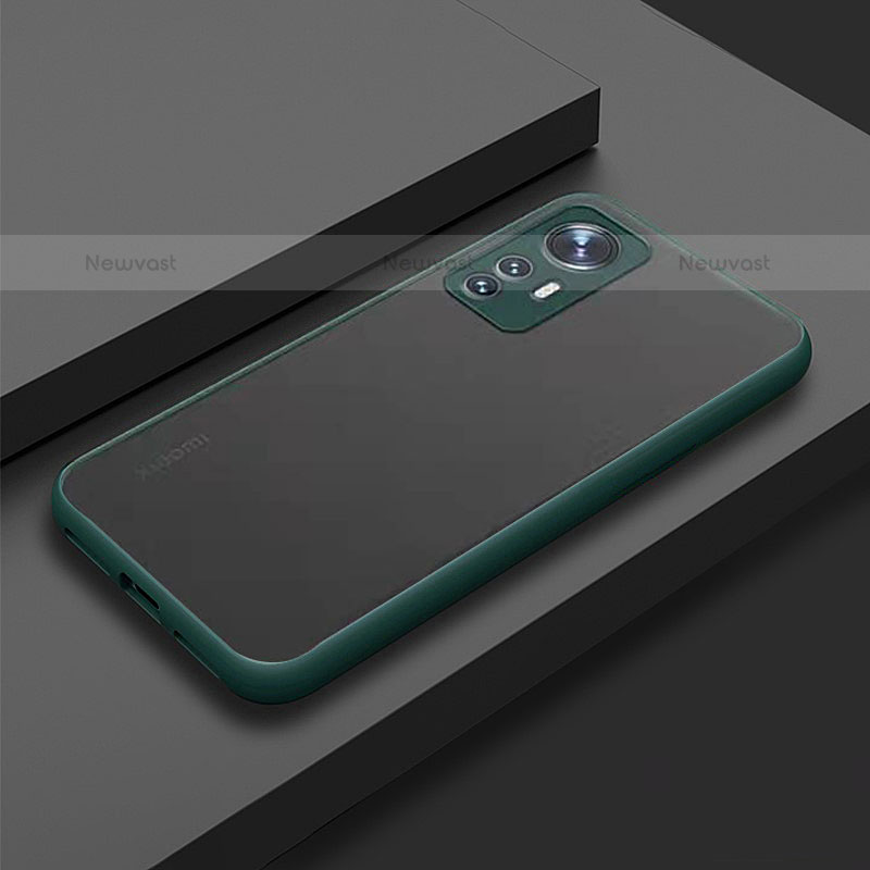 Silicone Transparent Frame Case Cover M02 for Xiaomi Mi 12 Pro 5G Green