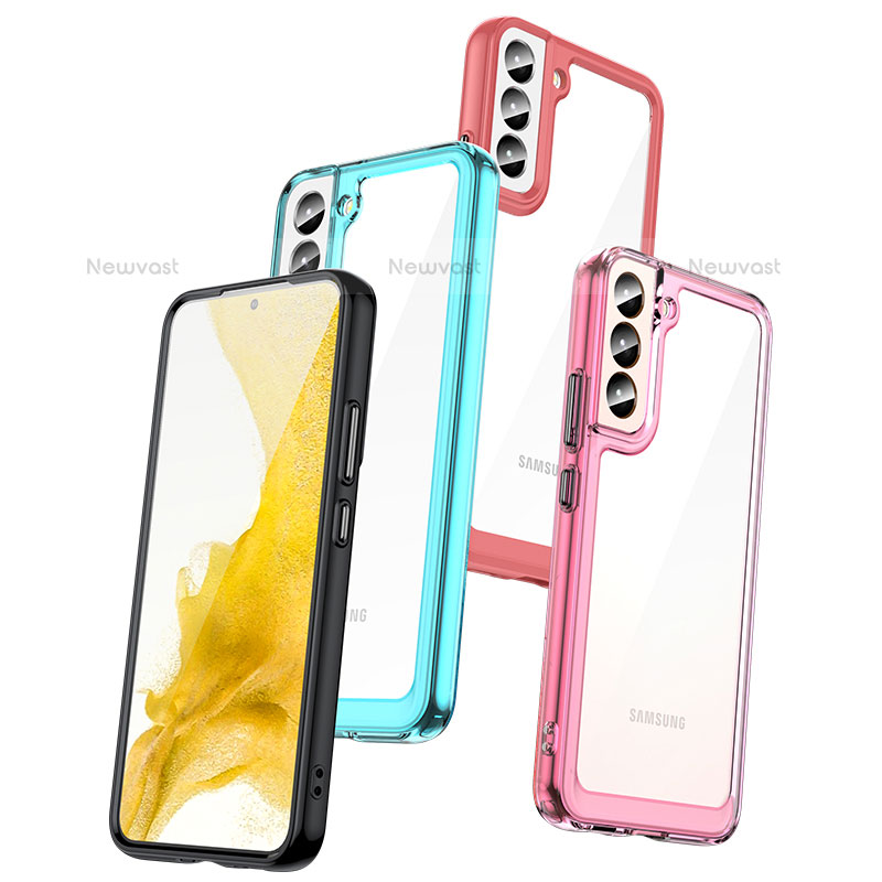 Silicone Transparent Frame Case Cover M03 for Samsung Galaxy S21 Plus 5G