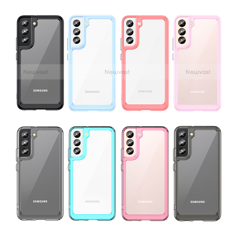 Silicone Transparent Frame Case Cover M03 for Samsung Galaxy S23 Plus 5G