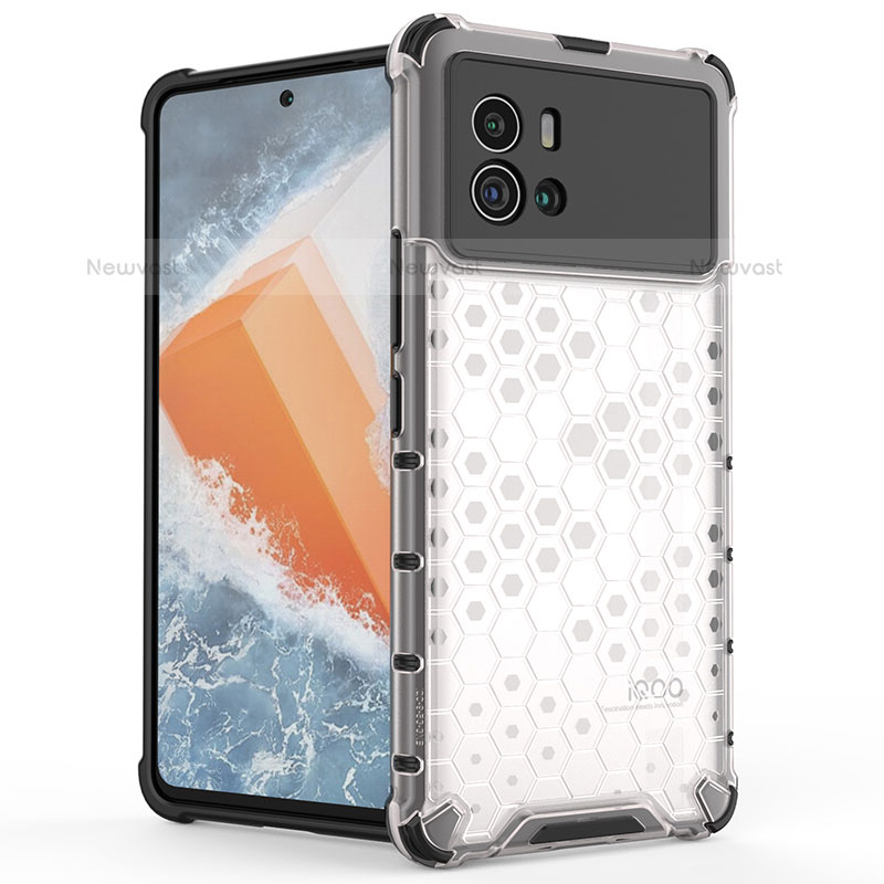 Silicone Transparent Frame Case Cover M07 for Vivo iQOO 9 5G