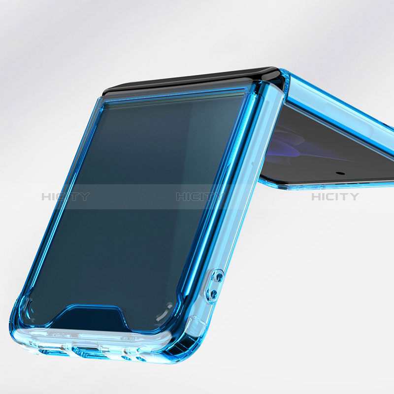 Silicone Transparent Frame Case Cover P01 for Samsung Galaxy Z Flip4 5G