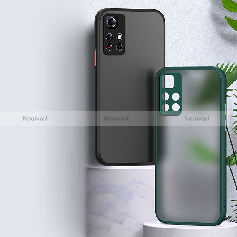 Silicone Transparent Frame Case Cover P01 for Xiaomi Redmi Note 11S 5G