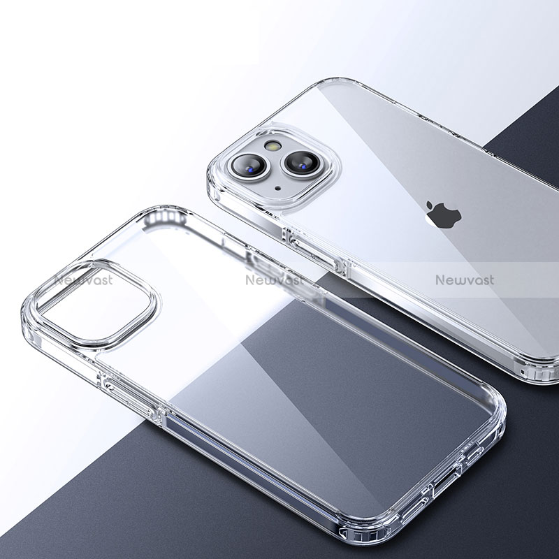 Silicone Transparent Frame Case Cover QC2 for Apple iPhone 15 Plus