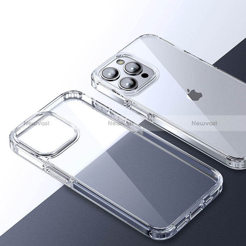 Silicone Transparent Frame Case Cover QC2 for Apple iPhone 15 Pro Max