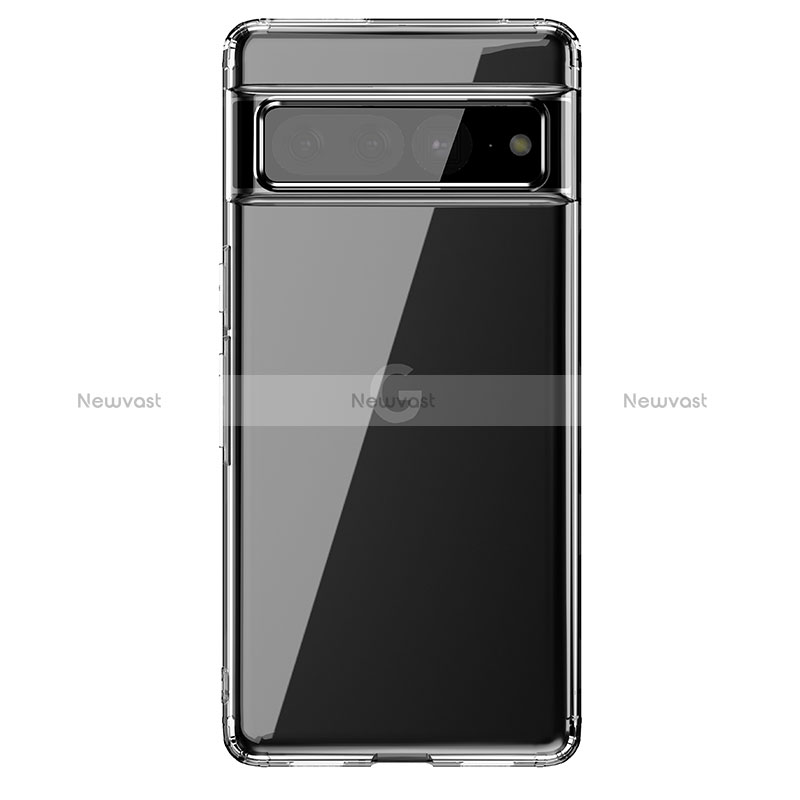 Silicone Transparent Frame Case Cover W01L for Google Pixel 7 Pro 5G