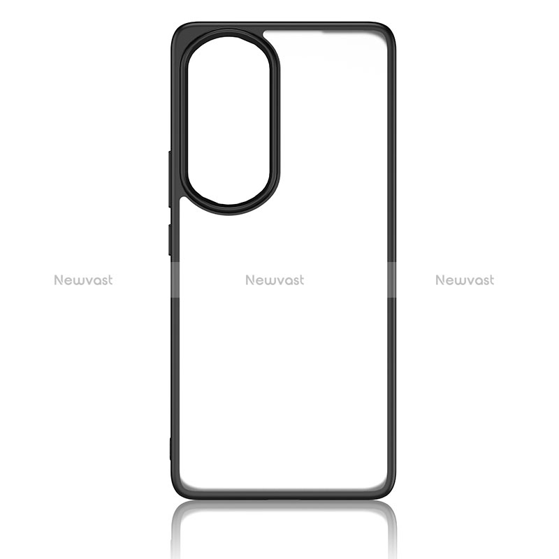 Silicone Transparent Frame Case Cover W01L for Huawei Honor 80 Pro 5G