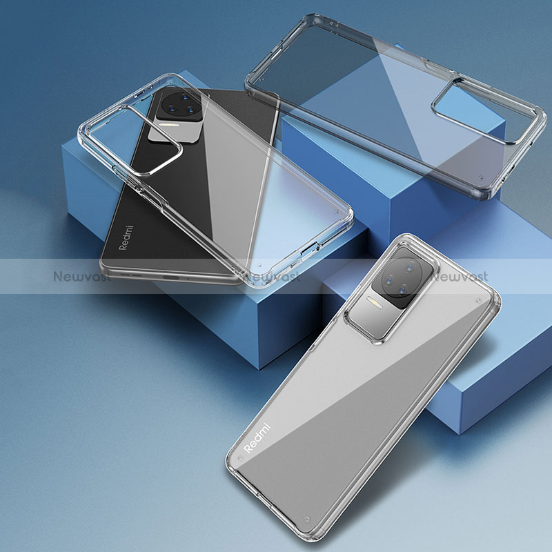Silicone Transparent Frame Case Cover W01L for Xiaomi Poco F4 5G