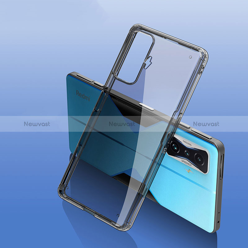 Silicone Transparent Frame Case Cover W01L for Xiaomi Poco F4 GT 5G