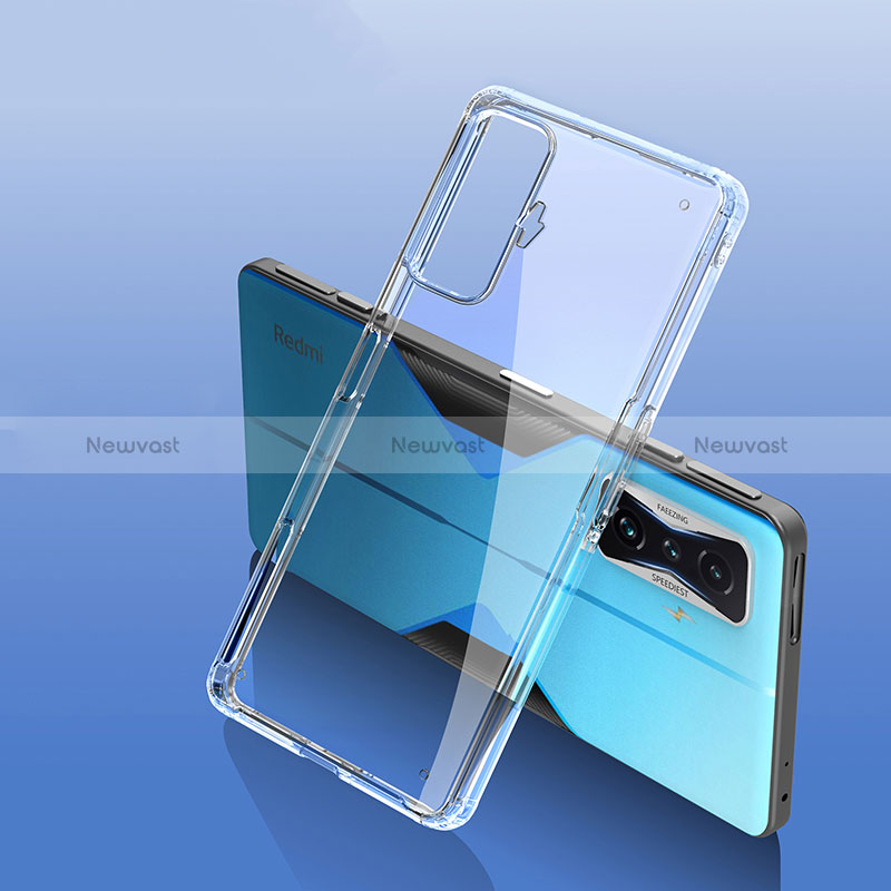 Silicone Transparent Frame Case Cover W01L for Xiaomi Poco F4 GT 5G