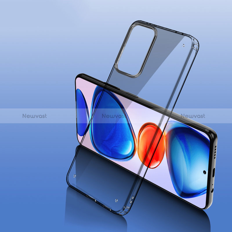 Silicone Transparent Frame Case Cover W01L for Xiaomi Poco M4 Pro 5G Black
