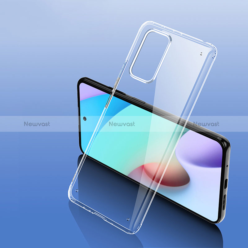 Silicone Transparent Frame Case Cover W01L for Xiaomi Redmi 10 4G
