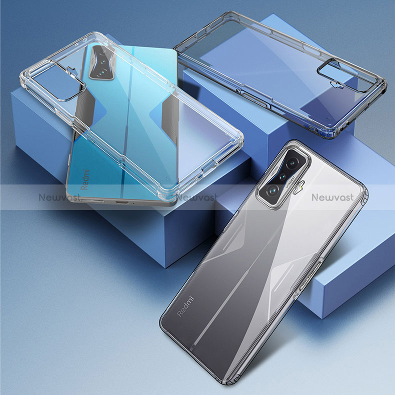 Silicone Transparent Frame Case Cover W01L for Xiaomi Redmi K50 Gaming 5G