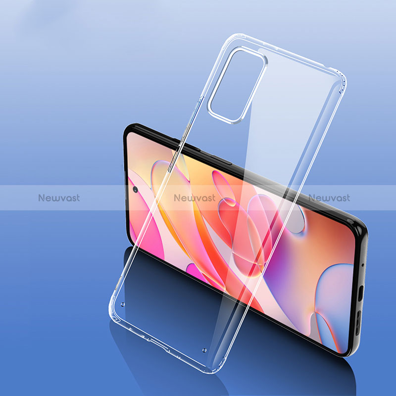 Silicone Transparent Frame Case Cover W01L for Xiaomi Redmi Note 10 5G