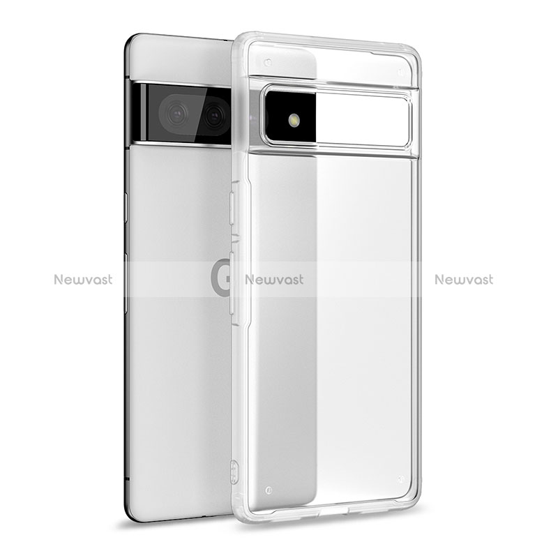 Silicone Transparent Frame Case Cover WL1 for Google Pixel 7 5G