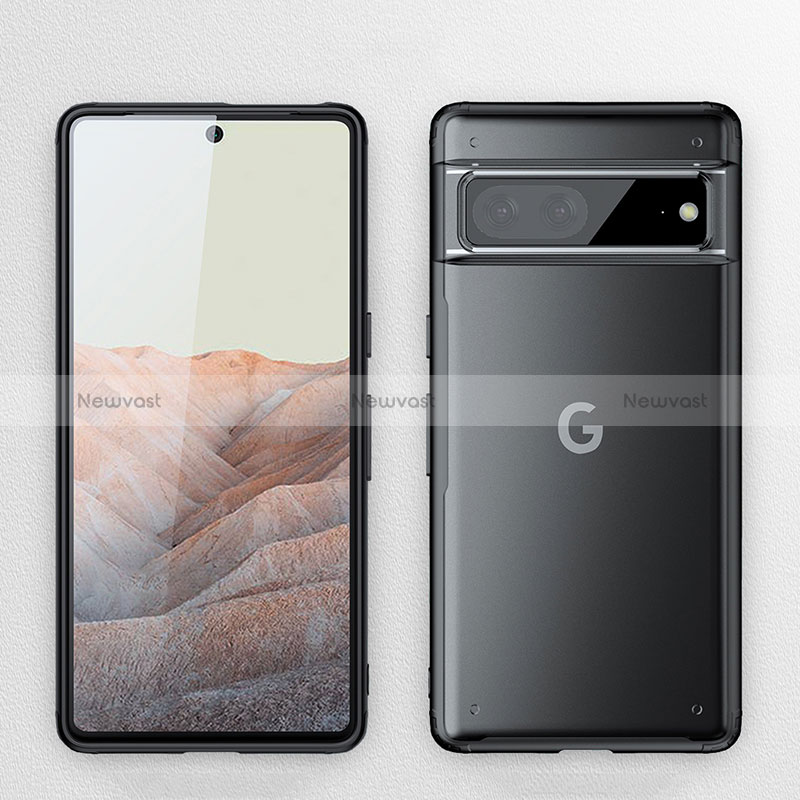 Silicone Transparent Frame Case Cover WL1 for Google Pixel 7 5G