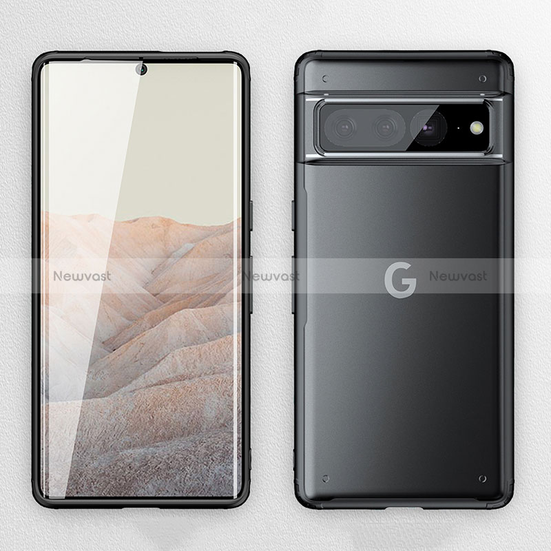 Silicone Transparent Frame Case Cover WL1 for Google Pixel 7 Pro 5G