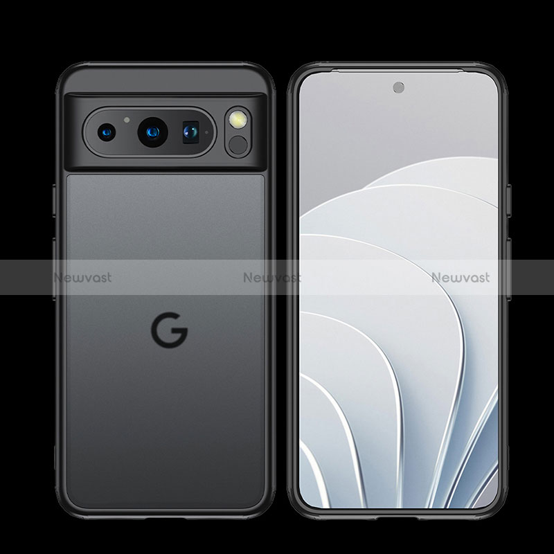 Silicone Transparent Frame Case Cover WL1 for Google Pixel 8 Pro 5G Black