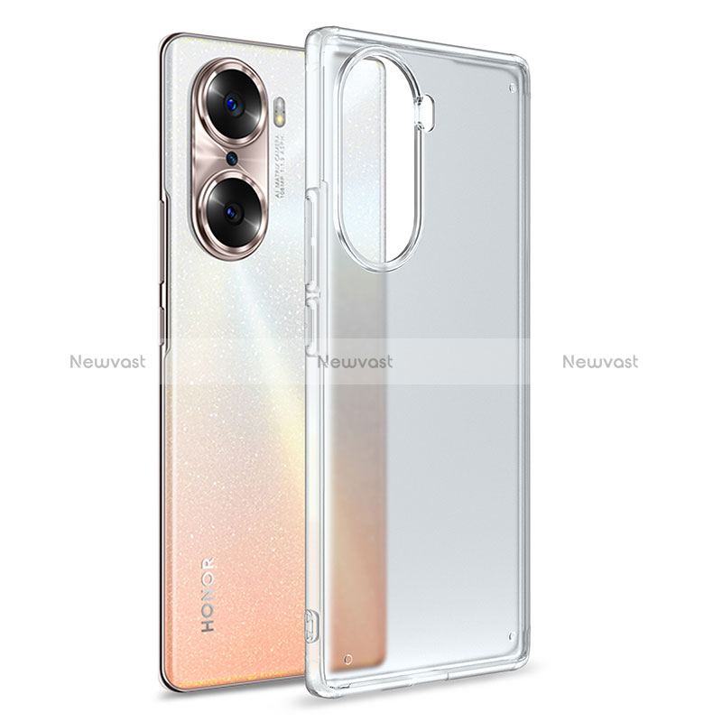 Silicone Transparent Frame Case Cover WL1 for Huawei Honor 60 Pro 5G Clear