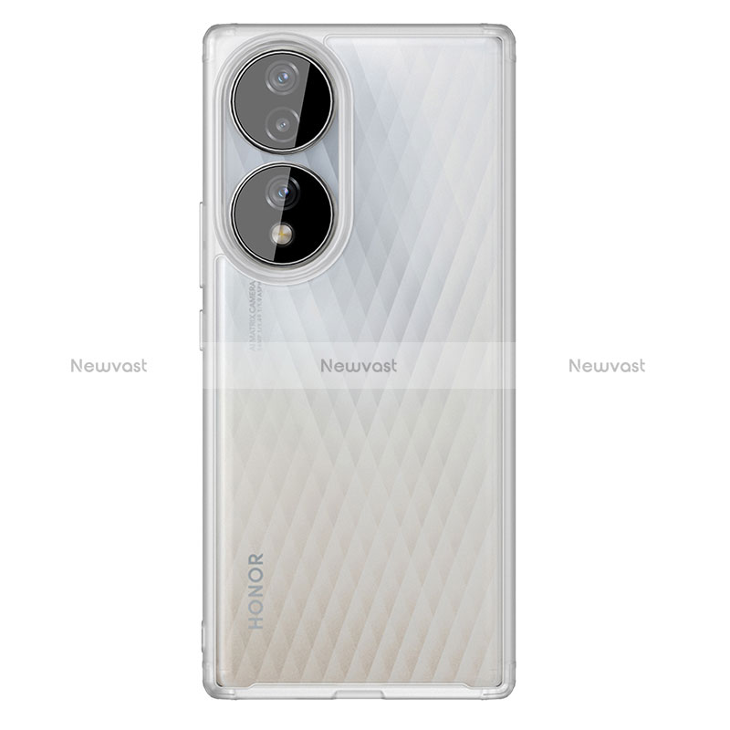 Silicone Transparent Frame Case Cover WL1 for Huawei Honor 70 5G