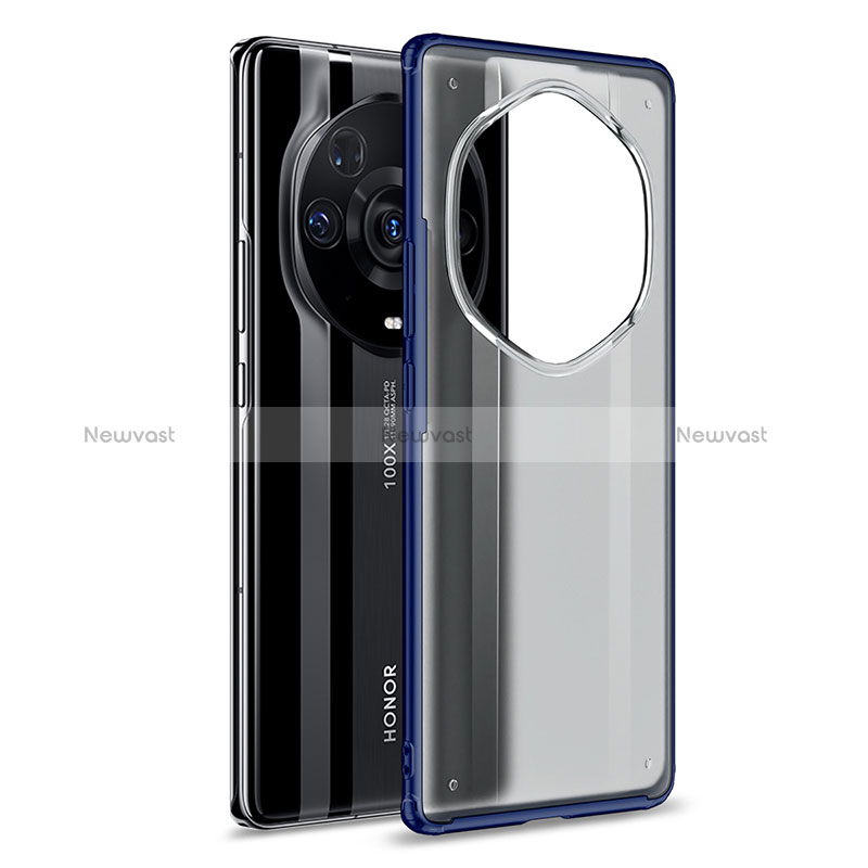 Silicone Transparent Frame Case Cover WL1 for Huawei Honor Magic3 Pro+ Plus 5G Blue