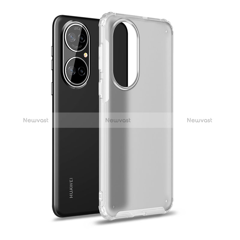 Silicone Transparent Frame Case Cover WL1 for Huawei P50 Pro