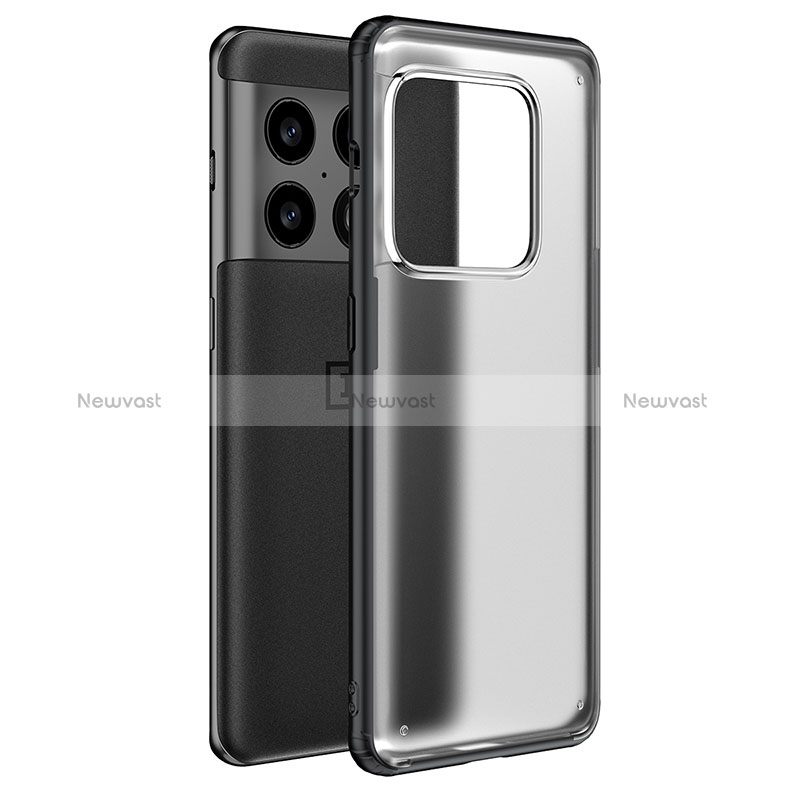 Silicone Transparent Frame Case Cover WL1 for OnePlus 10 Pro 5G