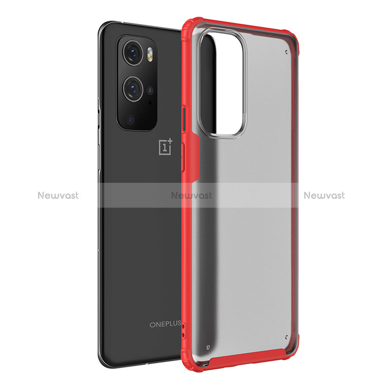 Silicone Transparent Frame Case Cover WL1 for OnePlus 9 Pro 5G