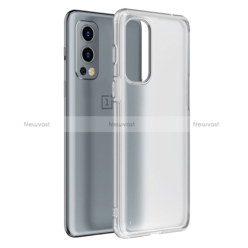 Silicone Transparent Frame Case Cover WL1 for OnePlus Nord 2 5G