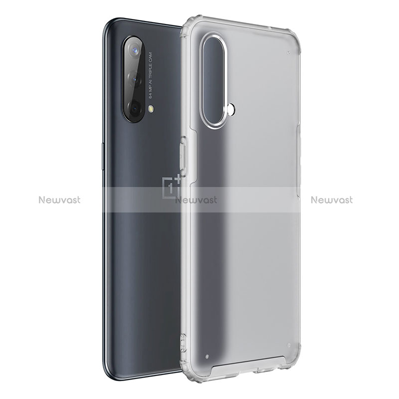 Silicone Transparent Frame Case Cover WL1 for OnePlus Nord CE 5G