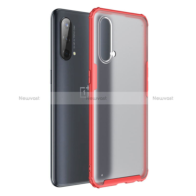 Silicone Transparent Frame Case Cover WL1 for OnePlus Nord CE 5G