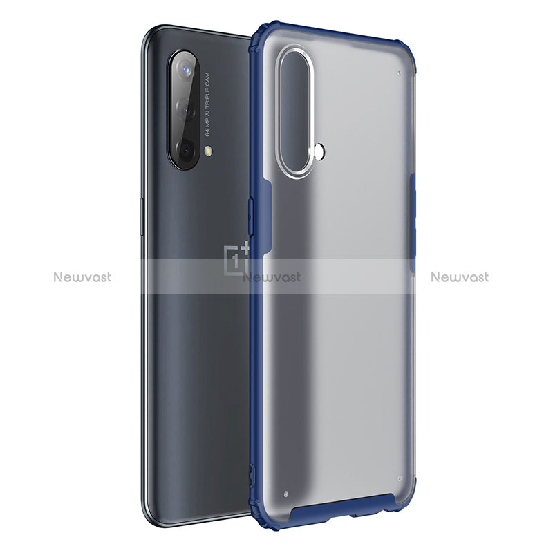 Silicone Transparent Frame Case Cover WL1 for OnePlus Nord CE 5G