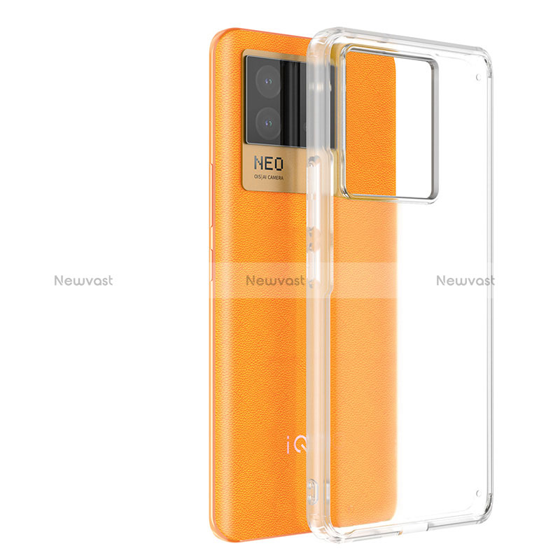 Silicone Transparent Frame Case Cover WL1 for Vivo iQOO Neo6 5G Clear