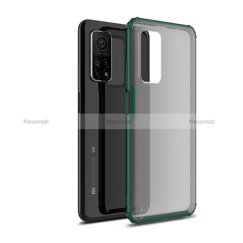 Silicone Transparent Frame Case Cover WL1 for Xiaomi Mi 10T 5G Green