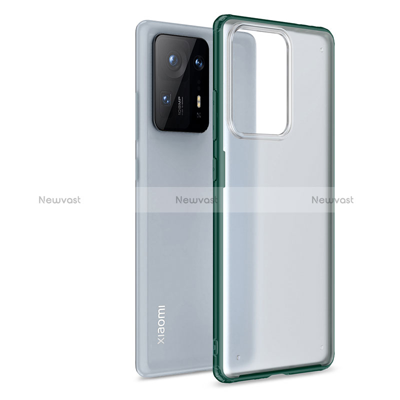 Silicone Transparent Frame Case Cover WL1 for Xiaomi Mi Mix 4 5G Green