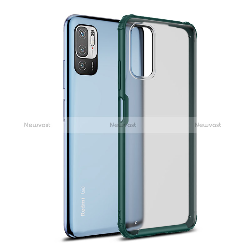 Silicone Transparent Frame Case Cover WL1 for Xiaomi POCO M3 Pro 5G Green