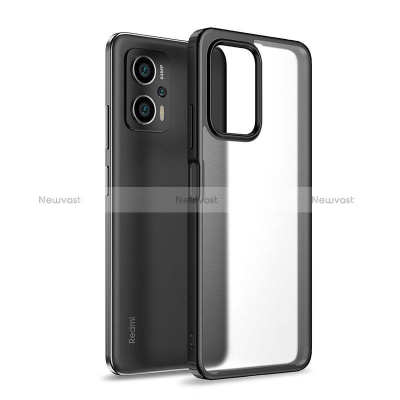 Silicone Transparent Frame Case Cover WL1 for Xiaomi Poco X4 GT 5G Black