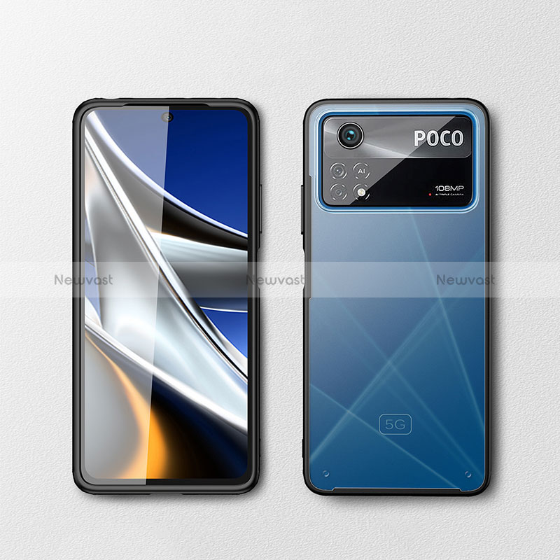 Silicone Transparent Frame Case Cover WL1 for Xiaomi Poco X4 Pro 5G