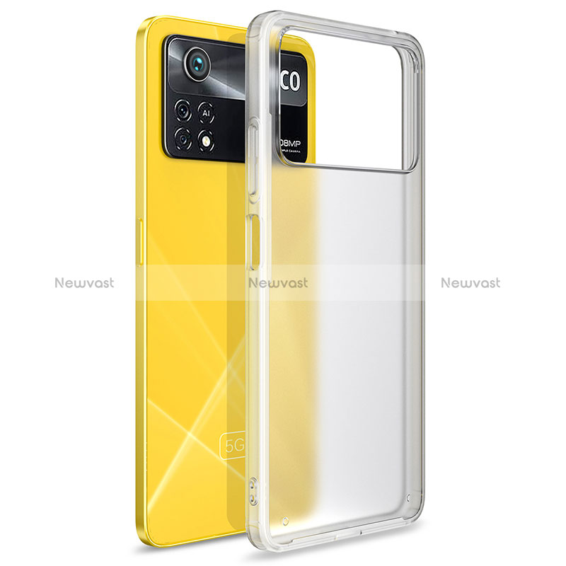 Silicone Transparent Frame Case Cover WL1 for Xiaomi Poco X4 Pro 5G Clear