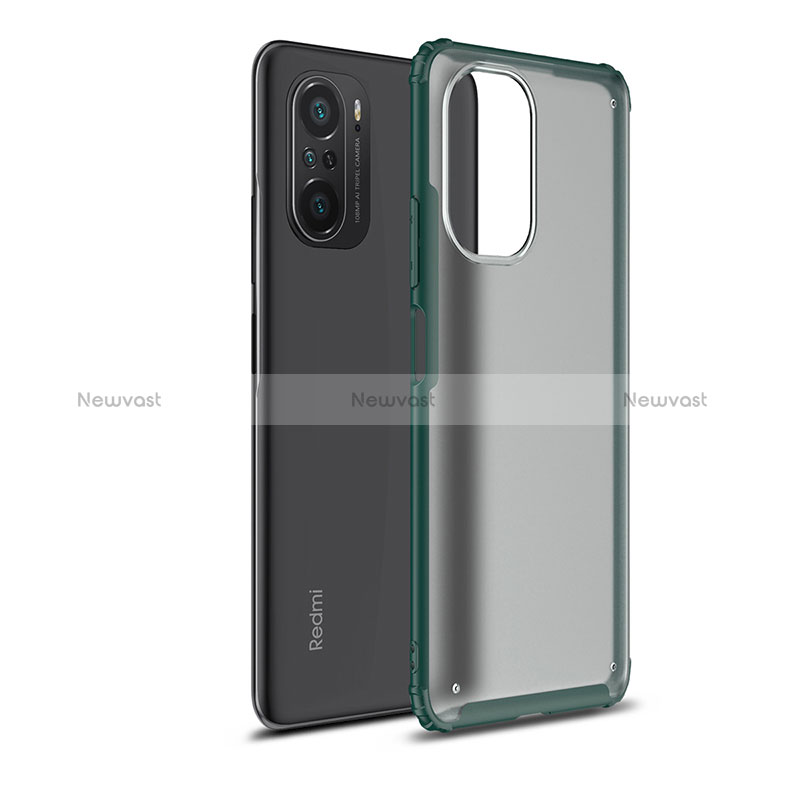 Silicone Transparent Frame Case Cover WL1 for Xiaomi Redmi K40 5G Green